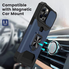 Load image into Gallery viewer, Shockproof Camera Cover &amp; Kickstand  Heavy Duty Protective Case Suitable For iPhone 14 Pro Max Card Push Anti-fall Mobile Phone Case iPhone 13 12 11 Pro Max Ring Protective Cover
