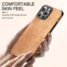Load image into Gallery viewer, Shockproof Leather Texture Case For iPhone  8 7 Plus Soft Silicone Bumper Camera Protection Phone Cover Luxury Elegant PU Leather Flexible Bumper Non-Slip Grip Shockproof Full Body Protective Cover
