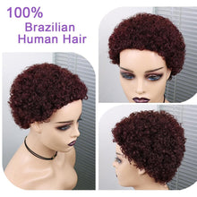 Load image into Gallery viewer, Short Curly Hair Wigs Pixie Cut Brazilian Human Hair For Black Women Natural Black 150% Density Glueless Afro Kinky Curly Human Hair Wig For Black Women Gifts for Girlfriends
