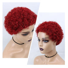 Load image into Gallery viewer, Short Curly Hair Wigs Pixie Cut Brazilian Human Hair For Black Women Natural Black 150% Density Glueless Afro Kinky Curly Human Hair Wig For Black Women Gifts for Girlfriends
