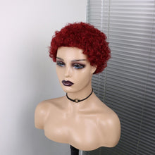 Load image into Gallery viewer, Short Curly Hair Wigs Pixie Cut Brazilian Human Hair For Black Women Natural Black 150% Density Glueless Afro Kinky Curly Human Hair Wig For Black Women Gifts for Girlfriends
