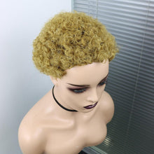 Load image into Gallery viewer, Short Curly Hair Wigs Pixie Cut Brazilian Human Hair For Black Women Natural Black 150% Density Glueless Afro Kinky Curly Human Hair Wig For Black Women Gifts for Girlfriends
