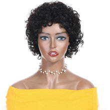 Load image into Gallery viewer, Short Pixie Cut Wig Bob Curly Human Hair Wig Brazilian Hair Wigs for Women Pre Plucked with Baby Hair Non Lace Human Hair Wigs For Black Women Gifts for Girlfriends
