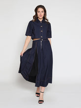 Load image into Gallery viewer, Short Sleeve Button Down Collared Crop Jacket
