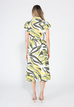 Load image into Gallery viewer, Short Sleeve Button Down Printed Midi Dress
