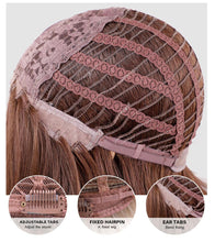 Load image into Gallery viewer, Short Straight Ombre Black Brown Synthetic Wigs with Bangs for Women Bob Wig Heat Resistant Lolita Cosplay Daily Wigs For Black Women Cosplay Wigs For Women
