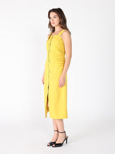 Load image into Gallery viewer, Side Gathered Front Slit Strape Dress
