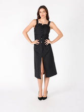 Load image into Gallery viewer, Side Gathered Front Slit Strape Dress
