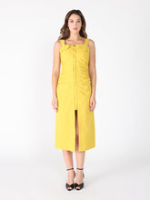 Load image into Gallery viewer, Side Gathered Front Slit Strape Dress
