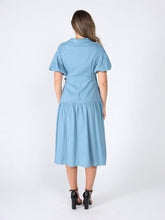Load image into Gallery viewer, Side waist belt short sleeve dress

