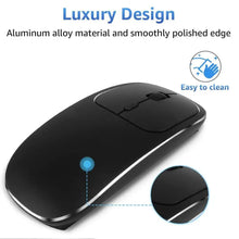 Load image into Gallery viewer, Silent White Slim 2.4G Wireless Rechargeable USB Portable Mouse Ultra Thin 1600DPI  Noiseless Ergonomic Mice For Laptop
