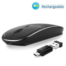 Load image into Gallery viewer, Silent White Slim 2.4G Wireless Rechargeable USB Portable Mouse Ultra Thin 1600DPI  Noiseless Ergonomic Mice For Laptop
