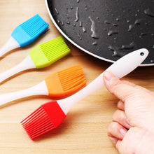 Load image into Gallery viewer, Silicone Basting Brush Pastry Barbecue Oil Brushes Baking Bakeware Bread BBQ Brush for Kitchen Cooking Random Color Silicone Oil Brush and Spatula Cake Bake Barbeque Pastry Brushes Heat Resistant BBQ Accessories
