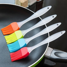 Load image into Gallery viewer, Silicone Basting Brush Pastry Barbecue Oil Brushes Baking Bakeware Bread BBQ Brush for Kitchen Cooking Random Color Silicone Oil Brush and Spatula Cake Bake Barbeque Pastry Brushes Heat Resistant BBQ Accessories
