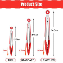 Load image into Gallery viewer, Silicone BBQ Grilling Tong Kitchen Cooking Salad BBQ  Serving Tong Non-Stick Barbecue Clip Clamp Stainless Steel Tools Gadgets Silicone BBQ Grilling Tong Kitchen Cooking Salad BBQ Serving Tong Non-Stick Barbecue Clip Clamp Stainless Steel Tools
