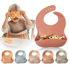 Load image into Gallery viewer, Silicone Bibs For Kids Newborn Baby Feeding Tableware Waterproof  Baby Bibs For Toddler Bib For Kids
