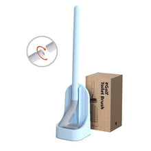 Load image into Gallery viewer, Silicone Bristles Toilet Brush And Holder For Bathroom Storage And Organization Compact Wall Hang Cleaning Kit Accessories Silicone Toilet Brush With Holder Bathroom Toilet Bowl Brush Set Non-Slip Handle Wall Mounted Floor Standing
