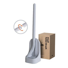 Load image into Gallery viewer, Silicone Bristles Toilet Brush And Holder For Bathroom Storage And Organization Compact Wall Hang Cleaning Kit Accessories Silicone Toilet Brush With Holder Bathroom Toilet Bowl Brush Set Non-Slip Handle Wall Mounted Floor Standing
