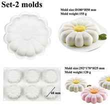 Load image into Gallery viewer, Silicone Cake Molds 1/6 Cavity Daisy Flower Design Dessert Bakeware Set Kitchen Mousse Mould Party Pastry Baking Tools Silicone Mixed Tulip Daisy Mold
