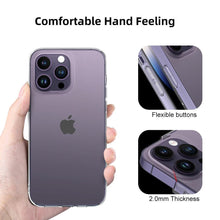 Load image into Gallery viewer, Silicone Soft Phone Case for iPhone 14 13 12 11 Pro Max XR X XS Max 7 8 Plus Back Cover Case for iPhone 14 13 12 11 Pro Max Transparent Soft Flexible Anti-Yellowing Shockproof Camera Protection Case For iPhone
