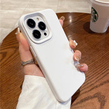 Load image into Gallery viewer, Silicone Soft Thick Protective Rubber Phone Basic Case For iPhone 14 13 Pro Max Case Luxury Silicone Phone Case for iPhone Solid Color Classic Camera Protection Case
