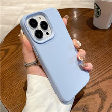 Load image into Gallery viewer, Silicone Soft Thick Protective Rubber Phone Basic Case For iPhone 14 13 Pro Max Case Luxury Silicone Phone Case for iPhone Solid Color Classic Camera Protection Case
