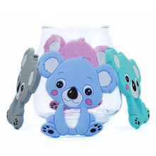 Load image into Gallery viewer, Silicone Teether Animal Koala Baby Teether Pendant Food Grade BPA Free Baby Teething Chew Charms Silicone Beads Toy

