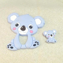 Load image into Gallery viewer, Silicone Teether Animal Koala Baby Teether Pendant Food Grade BPA Free Baby Teething Chew Charms Silicone Beads Toy
