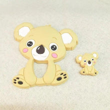 Load image into Gallery viewer, Silicone Teether Animal Koala Baby Teether Pendant Food Grade BPA Free Baby Teething Chew Charms Silicone Beads Toy
