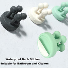 Load image into Gallery viewer, Silicone Toothbrush Holders Hook Wall Door Hooks Towel Key Plug Holder Hangers For Kitchen Bathroom Home Office Organizer Waterproof Self Adhesive Hook for Toothbrush  and Small Items
