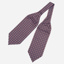 Load image into Gallery viewer, Barberini - Silk Ascot Cravat Tie - Blue and Navy
