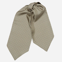 Load image into Gallery viewer, Condotti - Silk Ascot Cravat Tie - Yellow and Blue
