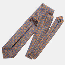 Load image into Gallery viewer, Claudius - Printed Madder Silk Tie - Venetian Blue
