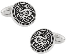 Load image into Gallery viewer, Silver Chinese Dragon Cufflinks

