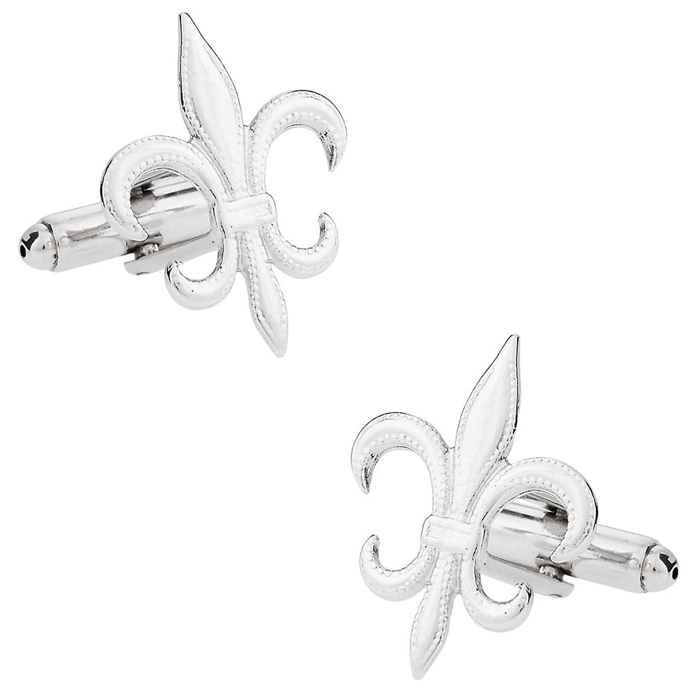 Silver Fleur De Lis Cufflinks