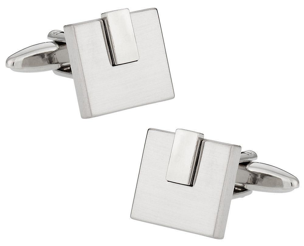 Silver Tab Cufflinks