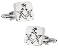Load image into Gallery viewer, Silver Tone Freemason Cufflinks
