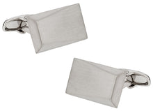 Load image into Gallery viewer, Silvertone Wedge Cufflinks
