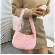 Load image into Gallery viewer, Simple And Stylish Women Soft Plush Winter Furry Shoulder Bags For Ladies And Girls Designer Clutch Handbag For Female
