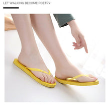 Load image into Gallery viewer, Simple Colors Comfortable Slippers Flip Flop Women Summer Fashion Casual Non-Slip Couple Flip Flops Breathable Beach Flip Flops For Women Summer Beach Slide Sandals

