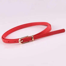 Load image into Gallery viewer, Simple Cute Leather Belts Candy Color Thin Skinny Waistband Classic Adjustable Fashion Women Belts
