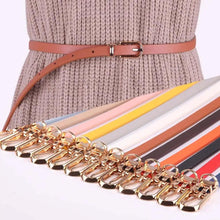 Load image into Gallery viewer, Simple Cute Leather Belts Candy Color Thin Skinny Waistband Classic Adjustable Fashion Women Belts
