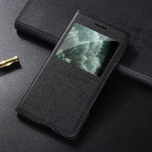 Load image into Gallery viewer, Simple Flip Ultra Thin Window Cover Leather Phone Case For iPhone 14 13 12 11 Pro Mini Luxury Leather Wallet Case Flip Cover Classic Simple iphone case
