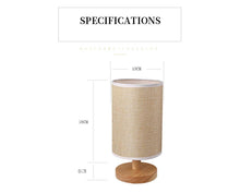 Load image into Gallery viewer, Simple Modern Table Lamp Bedroom Study Bedside Lamp 5V-220v Dimming Solid Wood Creative Birthday Gift Night Light Decorative Table Lamp Cute Study Lamps for Bedroom Décor
