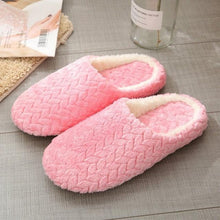 Load image into Gallery viewer, Simple Solid Soft Plush Slippers For Men And Women Winter Warm Indoor Non-slip Slippers Shoes Comfortable Memory Foam Slippers For Women's And Men's Casual House Shoes

