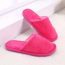 Load image into Gallery viewer, Simple Solid Soft Plush Slippers For Men And Women Winter Warm Indoor Non-slip Slippers Shoes Comfortable Memory Foam Slippers For Women's And Men's Casual House Shoes
