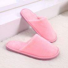 Load image into Gallery viewer, Simple Solid Soft Plush Slippers For Men And Women Winter Warm Indoor Non-slip Slippers Shoes Comfortable Memory Foam Slippers For Women's And Men's Casual House Shoes
