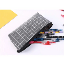 Load image into Gallery viewer, Simple Striped Color Design Pencil Cases For Students Retro Large Capacity Stationery School Pouch
