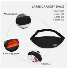Load image into Gallery viewer, Simple Style Fanny Pack for Running Cycling Workout Men Women Waist Pouch Bag Black Classic  Women Belt Bag Pouch For Money Phone Black Bum Hip Bag
