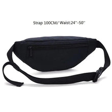Load image into Gallery viewer, Simple Style Fanny Pack for Running Cycling Workout Men Women Waist Pouch Bag Black Classic  Women Belt Bag Pouch For Money Phone Black Bum Hip Bag
